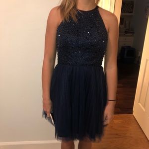 navy homecoming dress